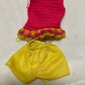 Barbie Vtg Talking Barbie 1115 Pink Knit Top & Shorts  Outfit